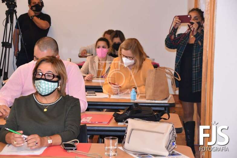 Ediles del PSOE en el Pleno de este pasado martes en Telde/Francisco Javier Santana.